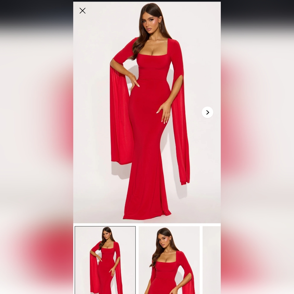 Fashion Nova Red Maxi Dress